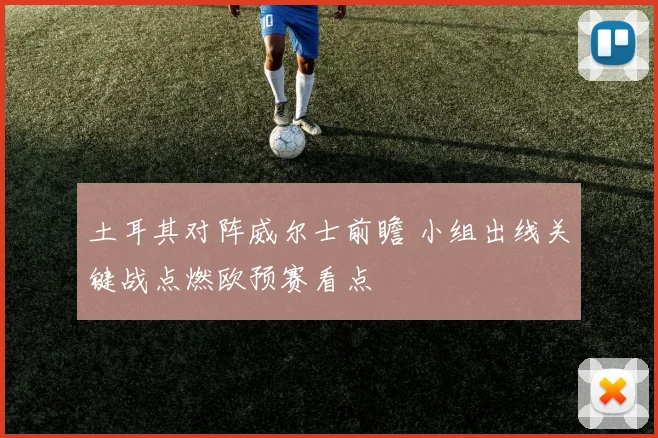 土耳其对阵威尔士前瞻 小组出线关键战点燃欧预赛看点